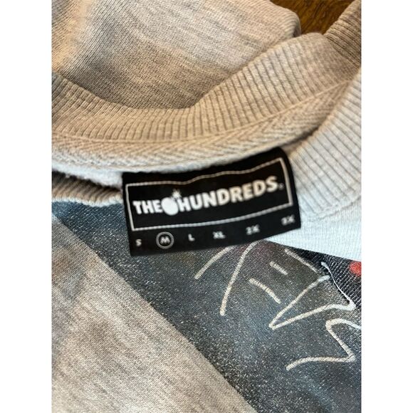 The Hundreds Men's Crewneck Sweatshirt Medium Gray Graphic Print Pullover - Picture 4 of 6